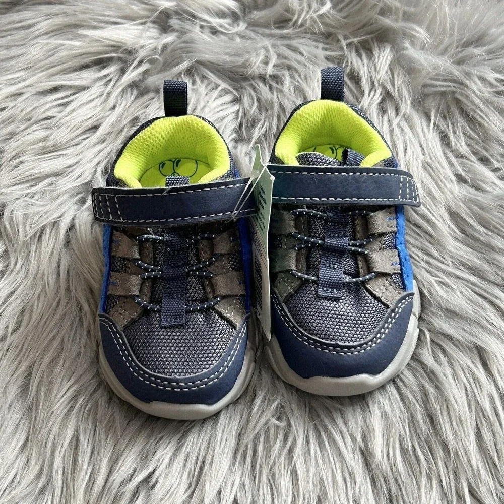 Surprize by Stride Rite Navy Boys Shoes Toddler Size 5,‎ Machine Washable NEW